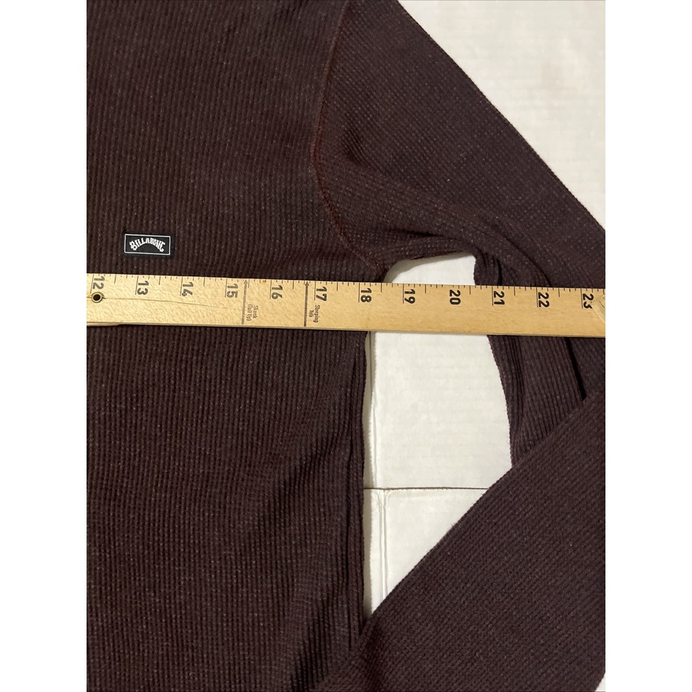 Billabong Men's Keystone Long Sleeve Waffle-Knit Pullover Hoodie Port Sz Small - Picture 10 of 11